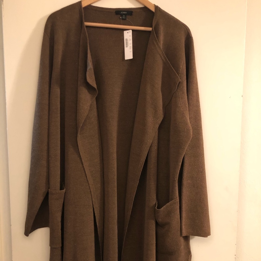 J.CREW Juliette collarless sweater blazer